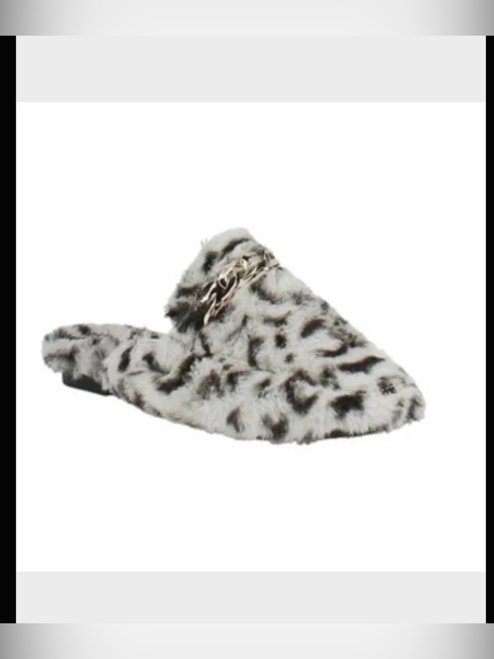 Vintage Havana  Easy Cheetah Slides Grey Women's Shoes Size 10